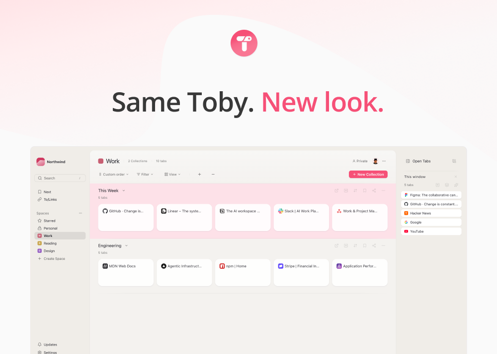 Meet Toby 2.0: A Better Way to Organize Your Tabs